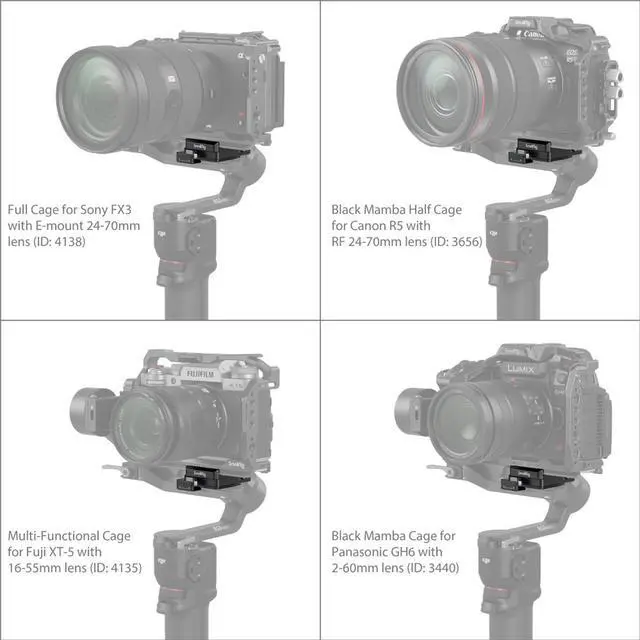 Alt view image 6 of 7 - SmallRig Arca-Swiss Mount Plate for DJI RS 3 Mini