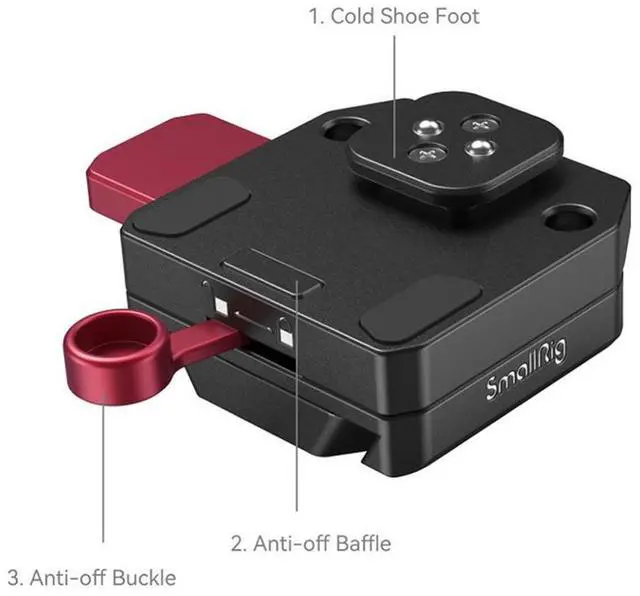 Alt view image 3 of 5 - SmallRig Power Supply V-Mount Battery Plate for DJI RS Stabilizers
