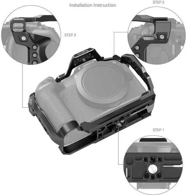 Alt view image 3 of 5 - SmallRig Full Camera Cage for Canon EOS R8 Camera