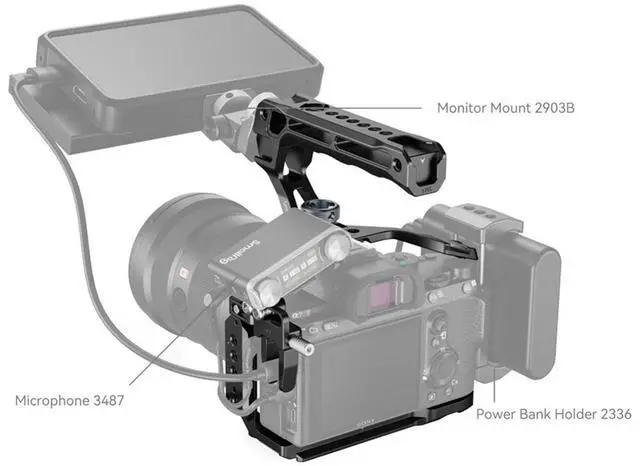 Alt view image 3 of 5 - SmallRig Handheld Full Camera Cage Kit for Sony Alpha 7 III / Alpha 7R III