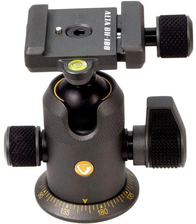 Alt view image 14 of 15 - Vanguard Alta BH-100 Aluminum Ball Head - 22 lb Max Load Capacity, 2 Bubble Levels