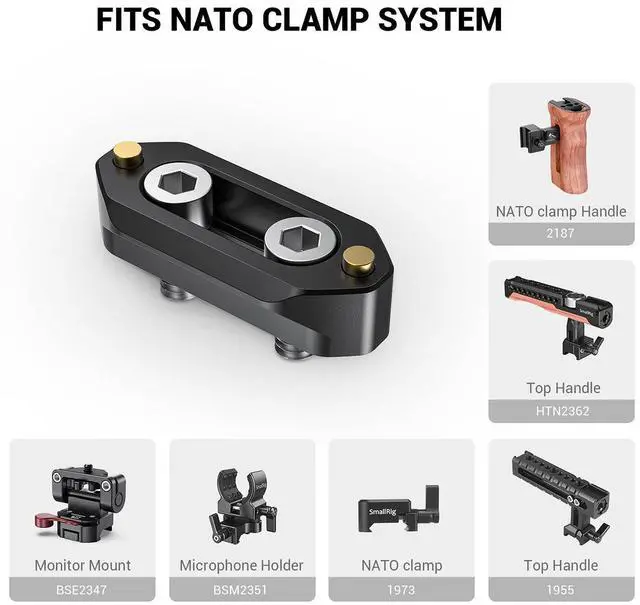 Alt view image 11 of 19 - SMALLRIG DSLR Rigs Quick Release QR Safety Rail 46mm Compatible with RED Epic/Scarlet, Black Magic Camera etc.