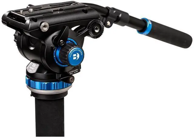 Alt view image 12 of 13 - Benro A48FD Flip Lock Monopod W/ S6PRO Fluid Video Head A48FDS6PRO