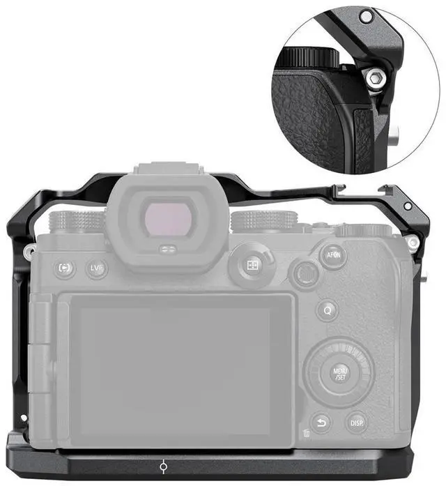 Alt view image 12 of 14 - SmallRig S5 S5D Cage Kit for Panasonic LUMIX S5 S5D Camera, Aluminum Alloy Camera Cage with NATO Rail and Cold Shoe Mount for Microphone and Light 2983
