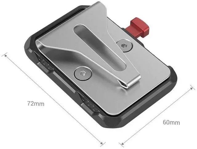 Alt view image 2 of 6 - SmallRig Mini V Mount Battery Plate with Belt Clip