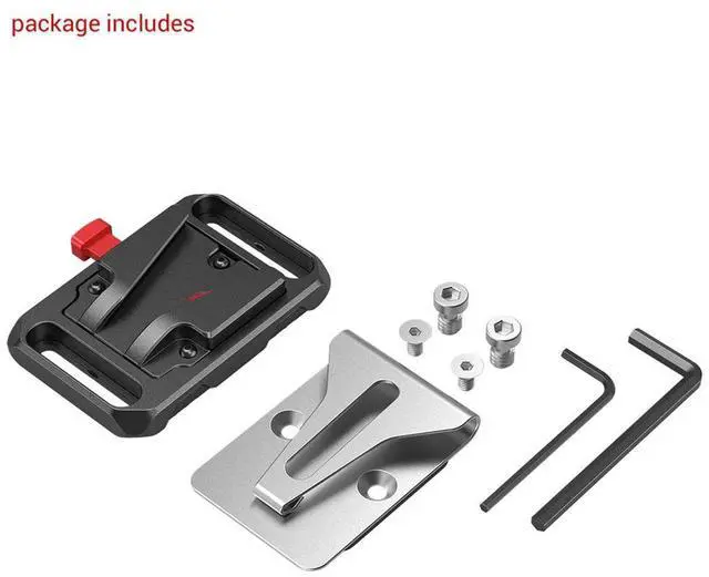 Alt view image 3 of 6 - SmallRig Mini V Mount Battery Plate with Belt Clip