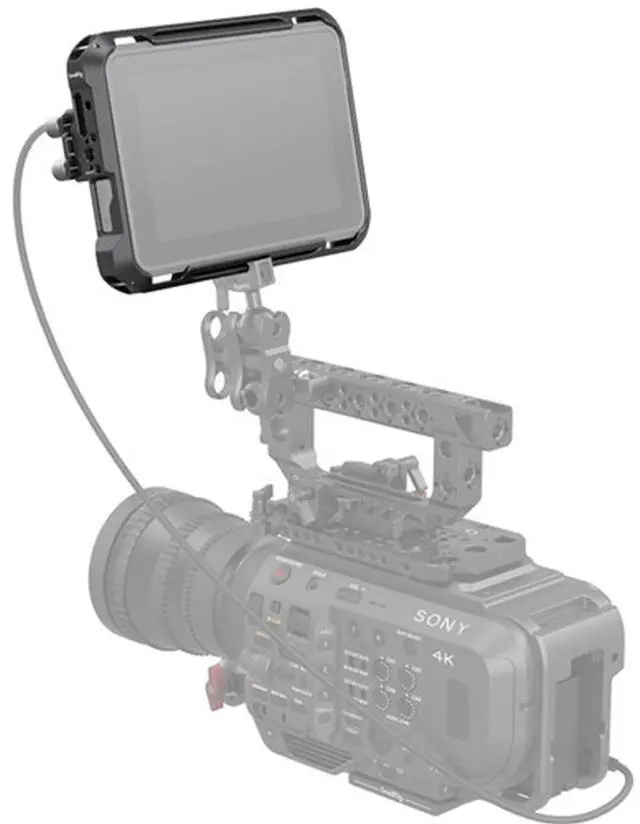 Alt view image 4 of 4 - SmallRig Cage Kit with Sunhood and Screen Protector for Atomos Shinobi 7" Monitor