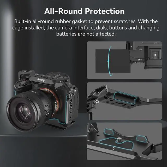 Alt view image 4 of 7 - SmallRig Full Camera Cage for Select Sony Alpha Series Cameras