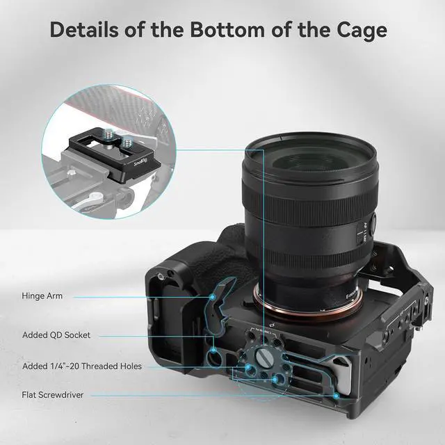 Alt view image 6 of 7 - SmallRig Full Camera Cage for Select Sony Alpha Series Cameras