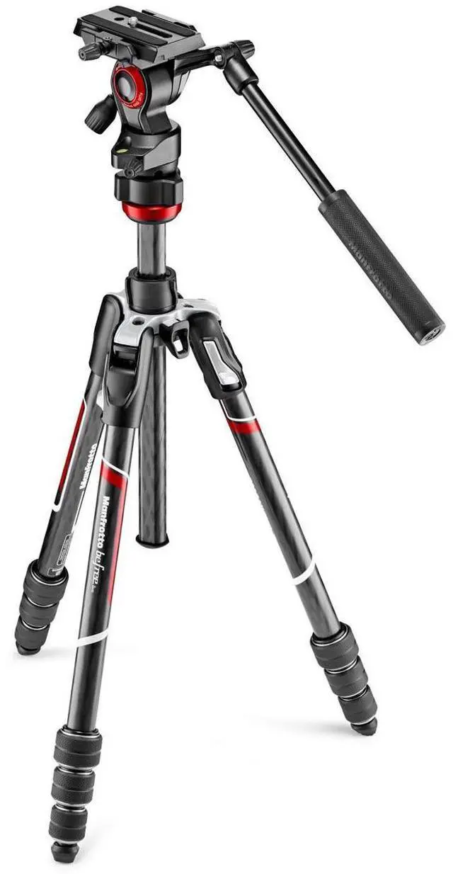 Alt view image 20 of 20 - Manfrotto Befree Live Carbon Fiber Video Tripod Kit with Video Head & Case