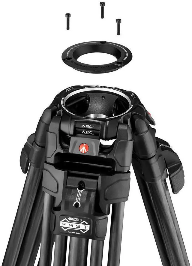 Alt view image 3 of 7 - Manfrotto 645 3-Section Fast Twin Leg Carbon Fiber Tripod