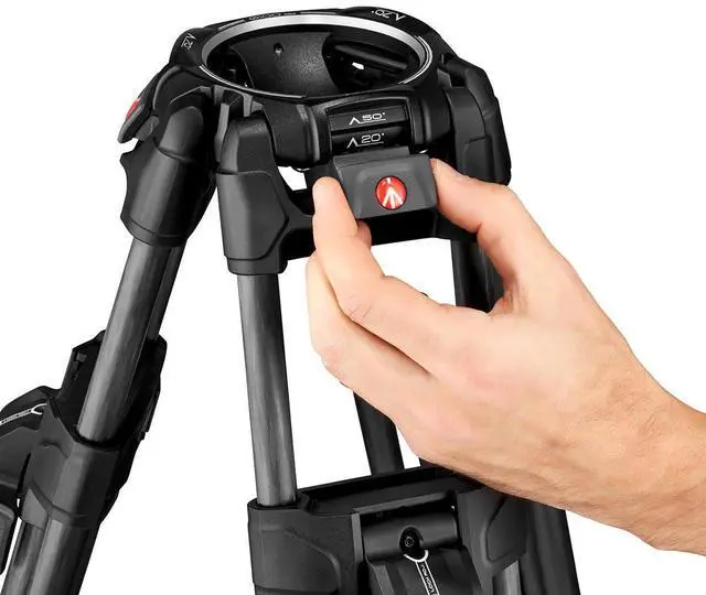Alt view image 6 of 7 - Manfrotto 645 3-Section Fast Twin Leg Carbon Fiber Tripod
