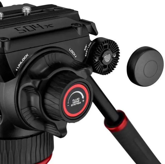 Alt view image 5 of 7 - Manfrotto 504X Fluid Video Head with Flat Base #MVH504XAH