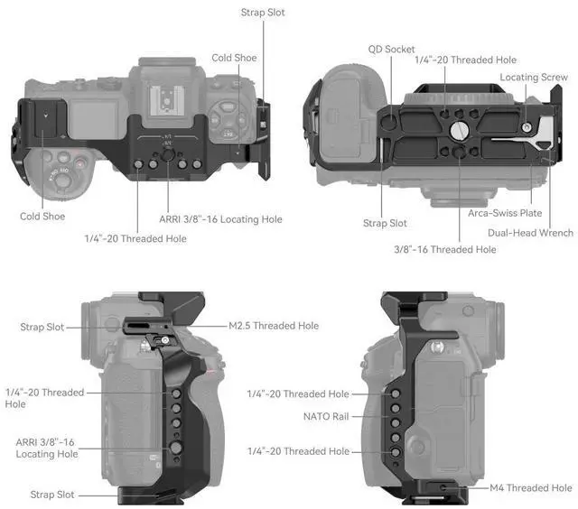 Alt view image 3 of 4 - SmallRig Full Camera Cage for Nikon Z8 Camera