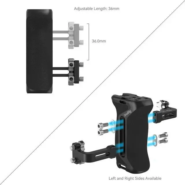 Alt view image 4 of 7 - SmallRig Universal Side Handle with Adapter