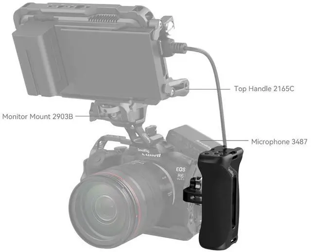 Alt view image 5 of 7 - SmallRig Universal Side Handle with Adapter