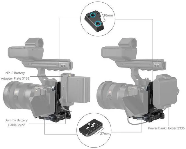 Alt view image 4 of 7 - SmallRig 4064B Compact V-Mount Battery Mounting System