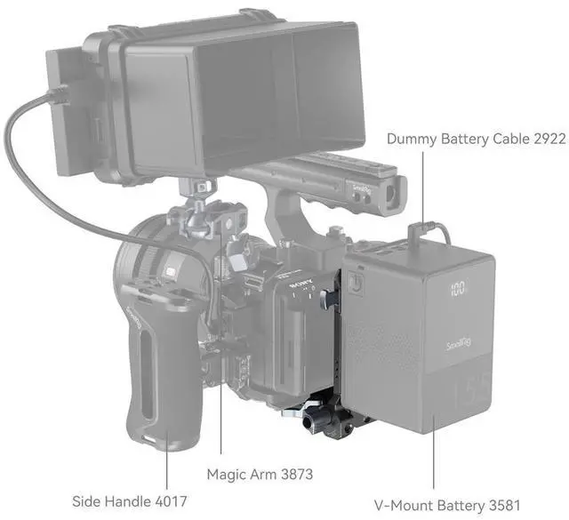 Alt view image 7 of 7 - SmallRig 4064B Compact V-Mount Battery Mounting System