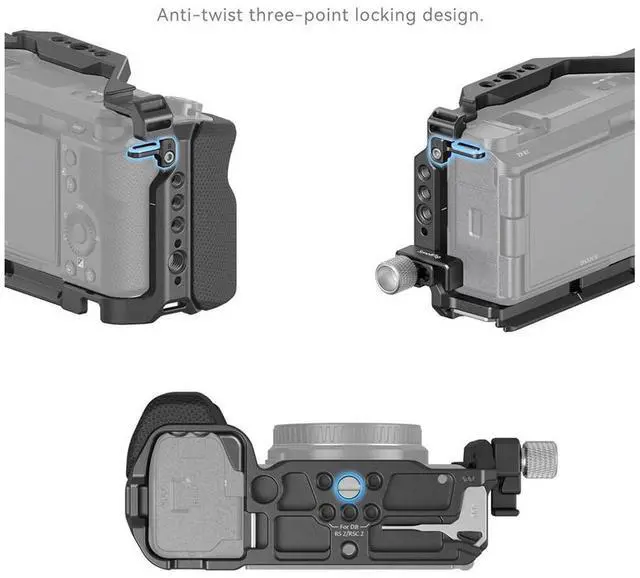 Alt view image 3 of 7 - SmallRig Full Camera Cage Kit with Silicon Handle and HDMI Cable Clamp for Sony ZV-E1