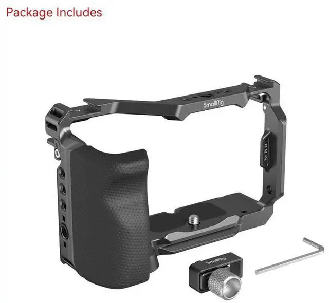 Alt view image 7 of 7 - SmallRig Full Camera Cage Kit with Silicon Handle and HDMI Cable Clamp for Sony ZV-E1