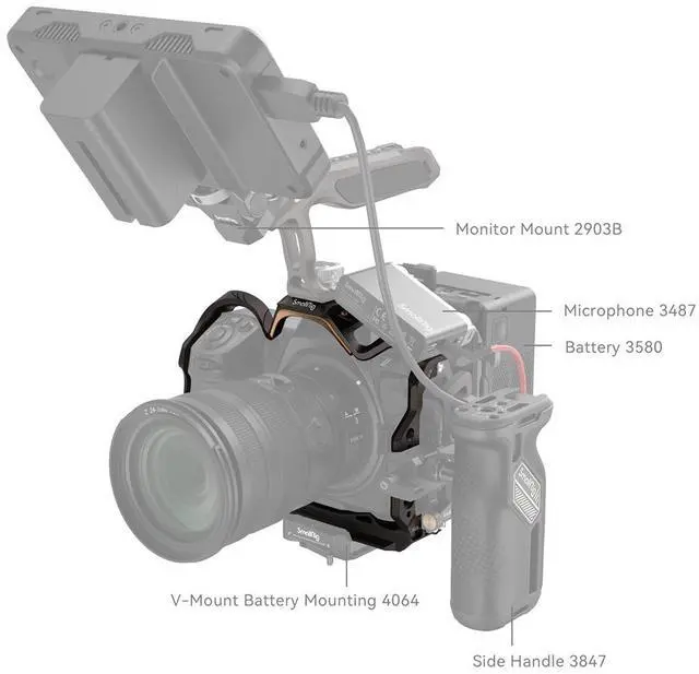 Alt view image 7 of 7 - SmallRig Night Eagle Cage for Nikon Z 8 Camera