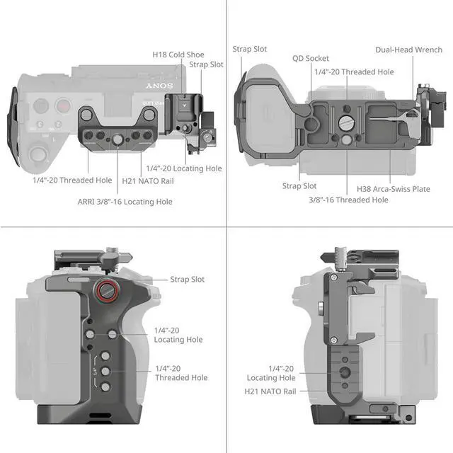 Alt view image 4 of 7 - SmallRig HawkLock Quick Release Cage Kit for Sony FX3/FX30 Camera