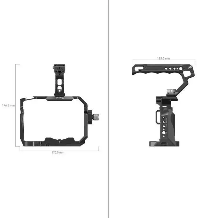 Alt view image 2 of 7 - SmallRig 3668B Basic Cage Kit for Sony Alpha 7R V/7 IV/7S III