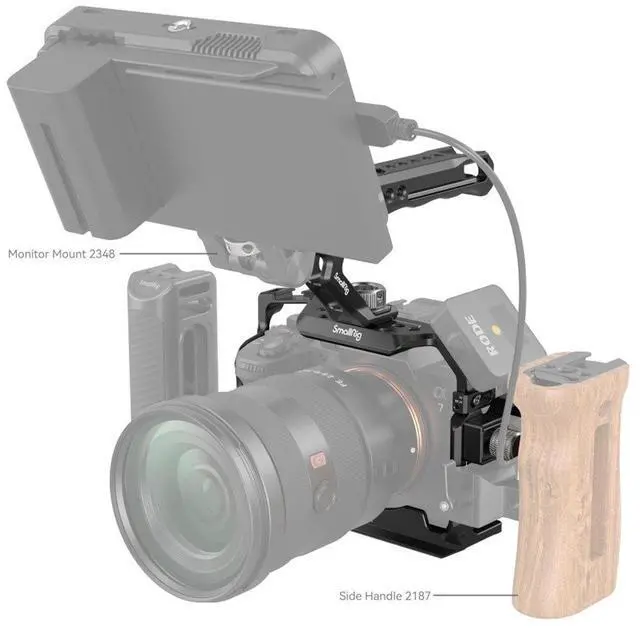 Alt view image 7 of 7 - SmallRig 3668B Basic Cage Kit for Sony Alpha 7R V/7 IV/7S III
