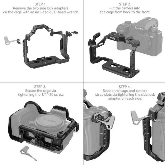 Alt view image 5 of 7 - SmallRig Black Mamba Full Camera Cage for Panasonic LUMIX S5II/S5IIX