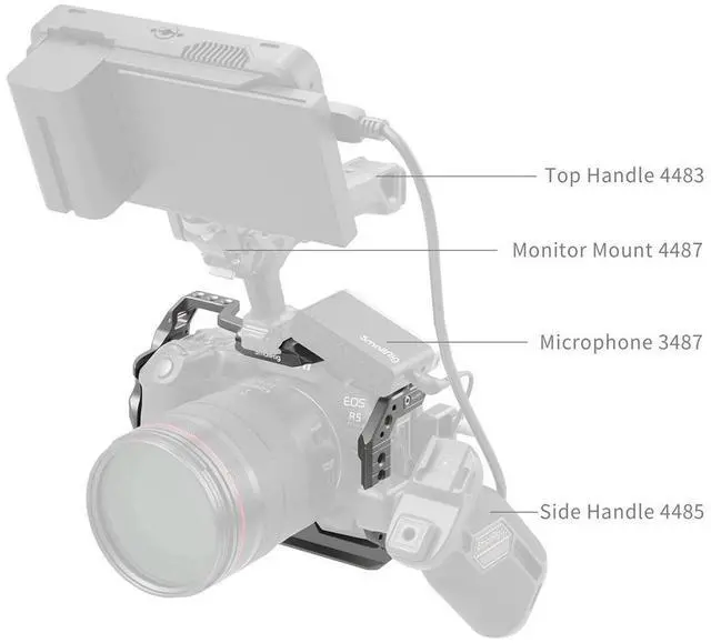Alt view image 6 of 7 - SmallRig HawkLock Quick Release Cage for Canon EOS R5 Mark II