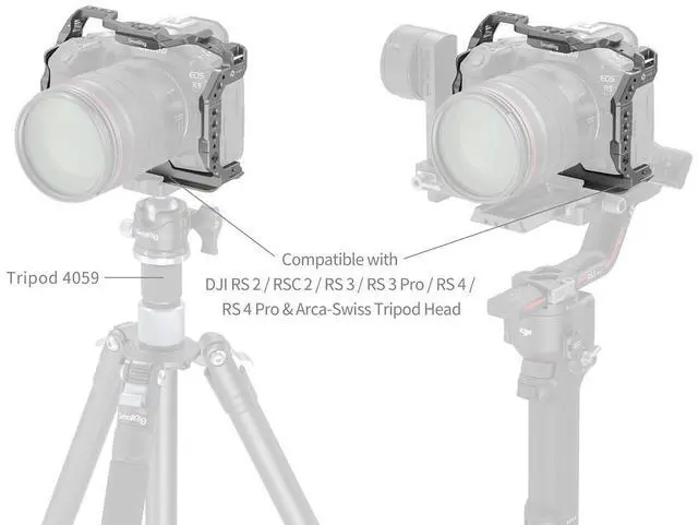 Alt view image 5 of 7 - SmallRig HawkLock Quick Release Cage for Canon EOS R5 Mark II