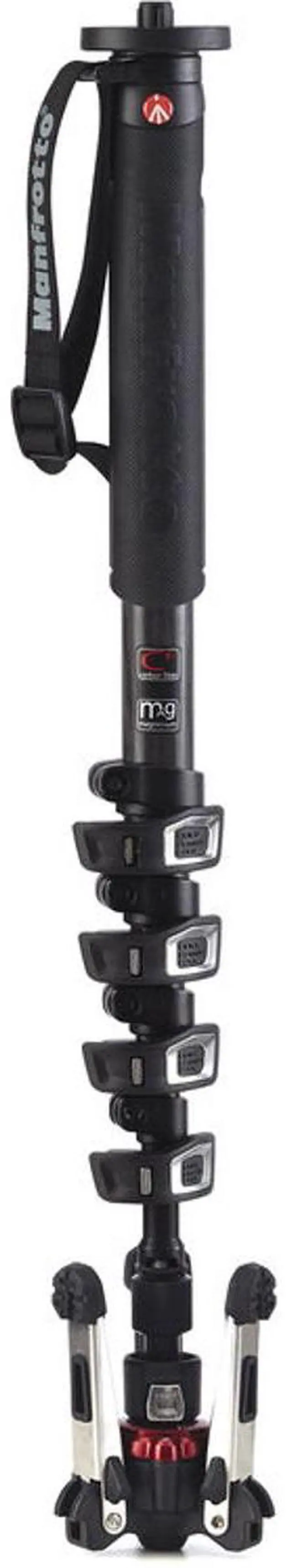 Alt view image 2 of 4 - Manfrotto XPRO Monopod+ 5-Section Carbon Fiber Video Monopod