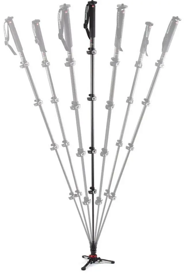 Alt view image 4 of 4 - Manfrotto XPRO Monopod+ 5-Section Carbon Fiber Video Monopod