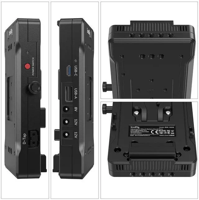 Alt view image 3 of 6 - SmallRig 3204B Advanced V-Mount Battery Adapter Plate with Adjustable Arm