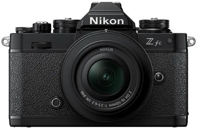 Main image of Nikon Z fc DX-Format Mirrorless Camera with NIKKOR Z DX 16-50mm f/3.5-6.3 VR Lens, Black