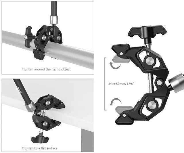 Alt view image 4 of 5 - SmallRig SmallRig Crab-Shaped Super Clamp Kit with Magic Arm