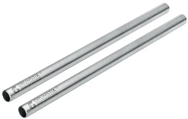 Main image of Bright Tangerine 12" Drumstix 15mm Sterling Titanium Support Rods, Pair