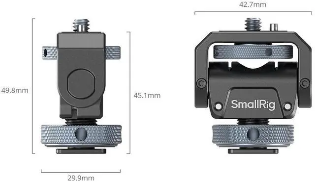 Alt view image 2 of 7 - SmallRig 3809B Monitor Support Basic with Cold Shoe Mount