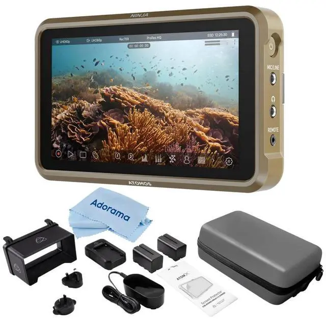 Alt view image 5 of 7 - Atomos Ninja 5.2" HDR Monitor-Recorder with Atomos Power Kit & Microfiber Cloth