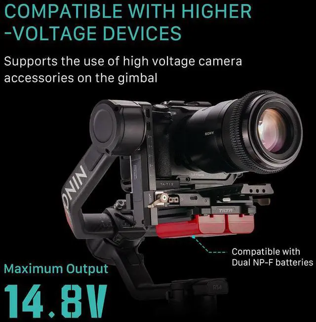 Alt view image 5 of 7 - Tilta Tilta Battery Plate to DJI RS 4 Power Pass-Through Plate Kit for L Series