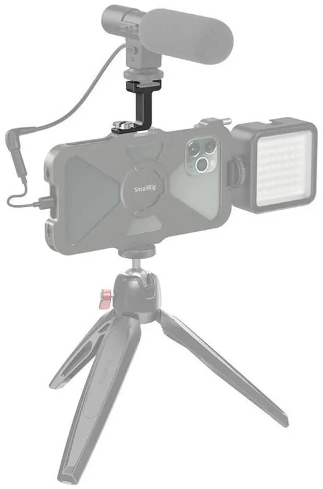 Alt view image 5 of 6 - SmallRig 1/4"-20 Thread to Cold Shoe Adapter for Pro Mobile Cage, J-Shaper