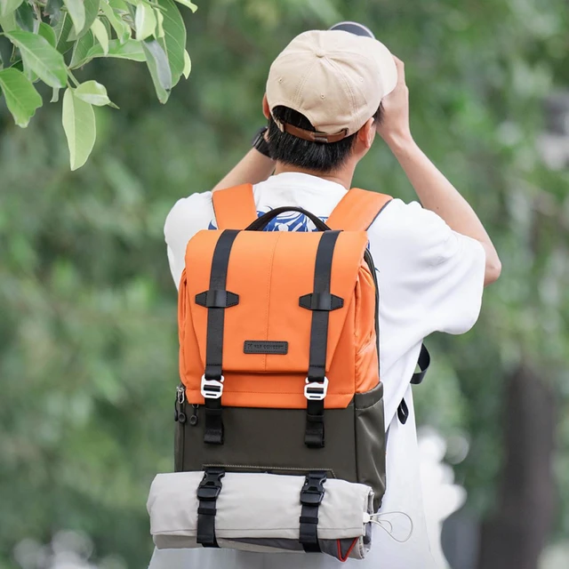 Alt view image 2 of 7 - K&F Concept Beta 20L Multifunctional Waterproof DSLR Camera Travel Backpack for Outdoor Photography, Large, Orange/Dark Green