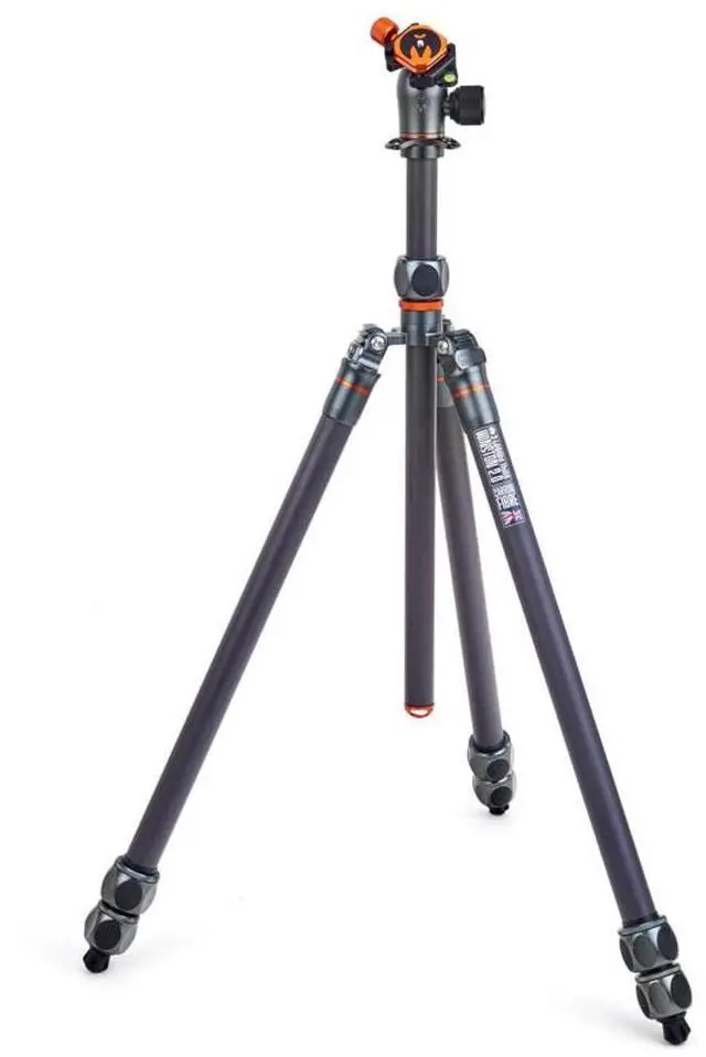 Main image of 3 Legged Thing Winston 2.0 3-Section Carbon Fiber Tripod with AirHed Pro Ball Head, Metallic Slate Gray