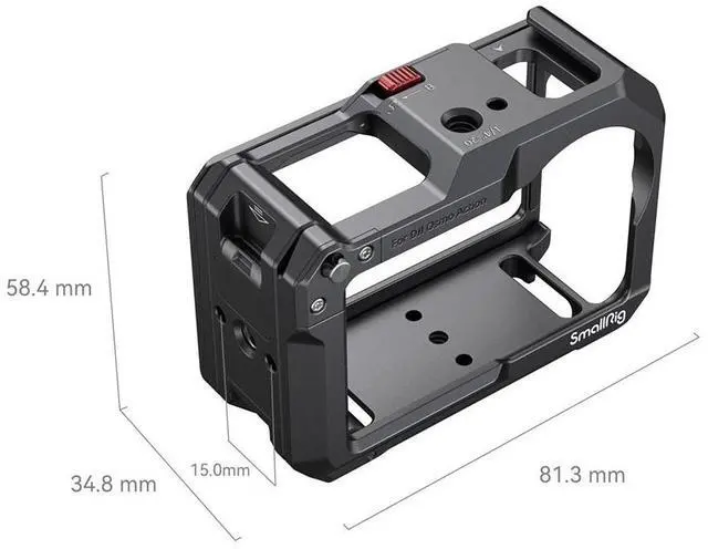 Alt view image 3 of 7 - SmallRig 4119C Full Camera Cage for DJI Osmo Action 3, 4 and 5 Pro