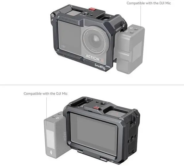 Alt view image 6 of 7 - SmallRig 4119C Full Camera Cage for DJI Osmo Action 3, 4 and 5 Pro