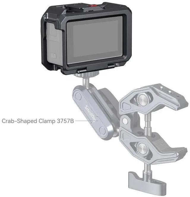 Alt view image 7 of 7 - SmallRig 4119C Full Camera Cage for DJI Osmo Action 3, 4 and 5 Pro