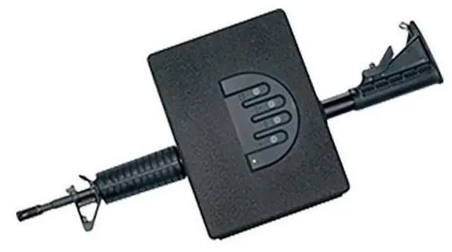 Alt view image 4 of 7 - GunVault AR 1000 Assault Rifle Vault, Bundle with Professional Tech LED Headlamp and 10x 12x12" Target Stickers