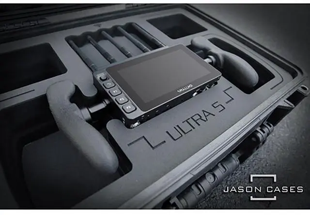 Alt view image 2 of 6 - Jason Cases Waterproof Hard Case with Foam Insert for SmallHD Ultra 5 Bolt 6 Wireless Monitor, Black