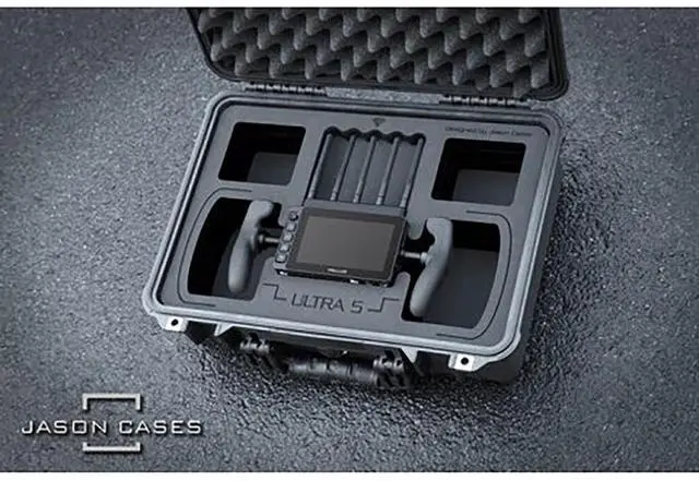 Alt view image 3 of 6 - Jason Cases Waterproof Hard Case with Foam Insert for SmallHD Ultra 5 Bolt 6 Wireless Monitor, Black