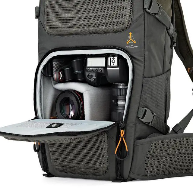 Alt view image 8 of 13 - Lowepro Flipside Trek BP 350 AW Backpack, Gray/Dark Green #LP37015